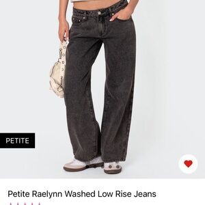 black low rise jeans never worn